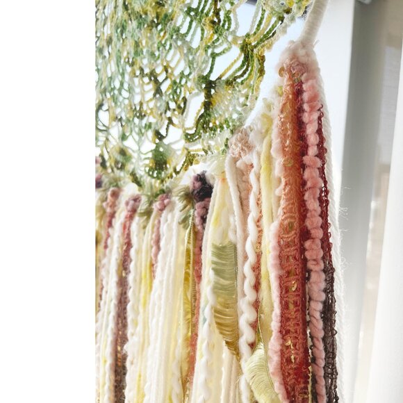 30cm Handmade Large Dream Catcher Green White Brown Boho Dreamcatcher - Picture 4 of 6